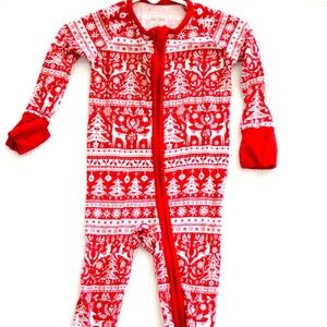 Little sleepies Christmas print 3-6 months